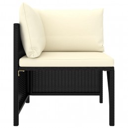 Acquista Set Divani da Giardino 4 pz con Cuscini in Polyrattan Nero con riferimento GHV-313516 della ditta 