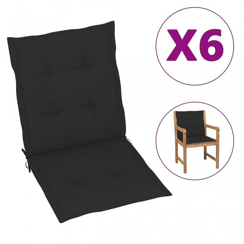 Acquista Cuscini per Sedie da Giardino 6 pz Neri 100x50x3 cm con riferimento GHV-314138 della ditta 
