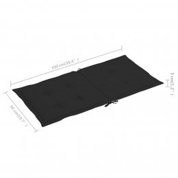 Acquista Cuscini per Sedie da Giardino 6 pz Neri 100x50x3 cm con riferimento GHV-314138 della ditta 