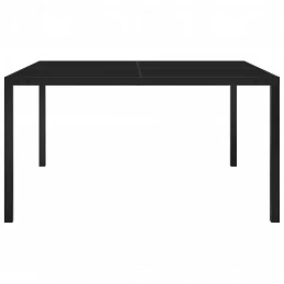 Acquista Tavolo da Giardino 130x130x72 cm Nero in Acciaio e Vetro con riferimento GHV-313099 della ditta 