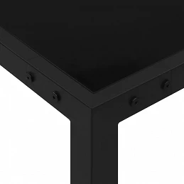Acquista Tavolo da Giardino 130x130x72 cm Nero in Acciaio e Vetro con riferimento GHV-313099 della ditta 