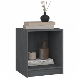 Acquista Comodini 2 pz Grigi 35,5x33,5x41,5 cm in Legno Massello di Pino con riferimento GHV-809924 della ditta 