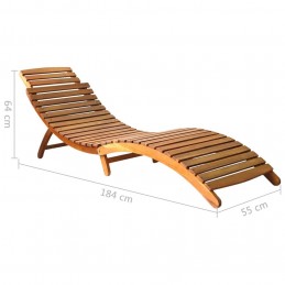 Acquista Lettini Prendisole 2 pz in Legno Massello di Acacia con riferimento GHV-3077360 della ditta 