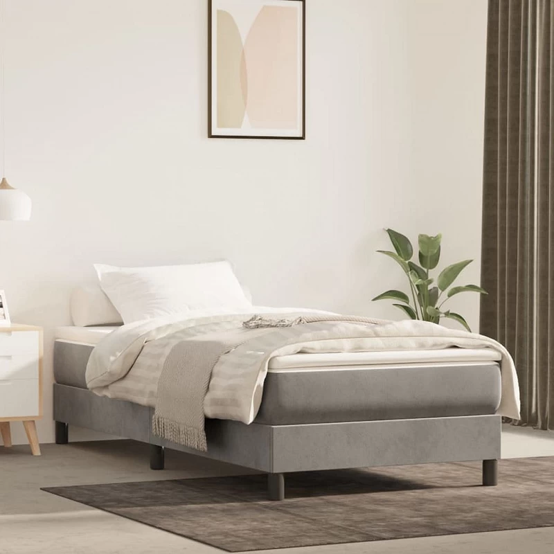 Acquista Giroletto a Molle Grigio Chiaro 100x200 cm in Velluto con riferimento GHV-3120754 della ditta 
