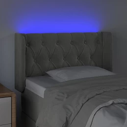 Acquista Testiera a LED Grigio Chiaro 83x16x78/88 cm in Velluto con riferimento GHV-3123602 della ditta 
