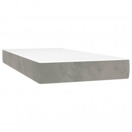 Acquista Giroletto a Molle con Materasso Grigio Chiaro 80x200 cm Velluto con riferimento GHV-3131105 della ditta 
