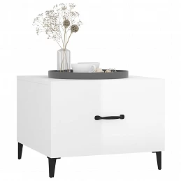 Acquista Tavolino Salotto con Gambe in Metallo Bianco Lucido 50x50x40cm con riferimento GHV-812738 della ditta 