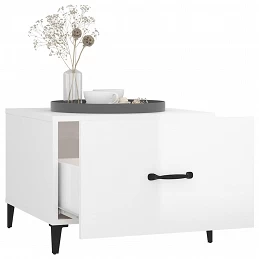Acquista Tavolino Salotto con Gambe in Metallo Bianco Lucido 50x50x40cm con riferimento GHV-812738 della ditta 