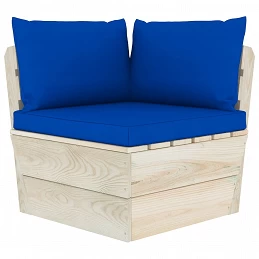 Acquista Divano Angolare da Giardino su Pallet e Cuscini Legno di Abete con riferimento GHV-3063358 della ditta 