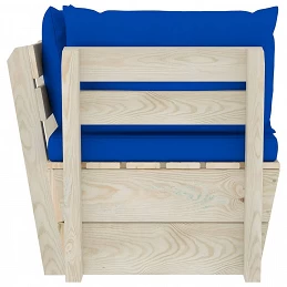 Acquista Divano Angolare da Giardino su Pallet e Cuscini Legno di Abete con riferimento GHV-3063358 della ditta 