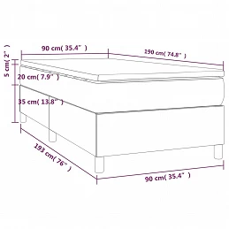 Acquista Giroletto a Molle con Materasso Crema 90x190 cm in Tessuto con riferimento GHV-3144487 della ditta 