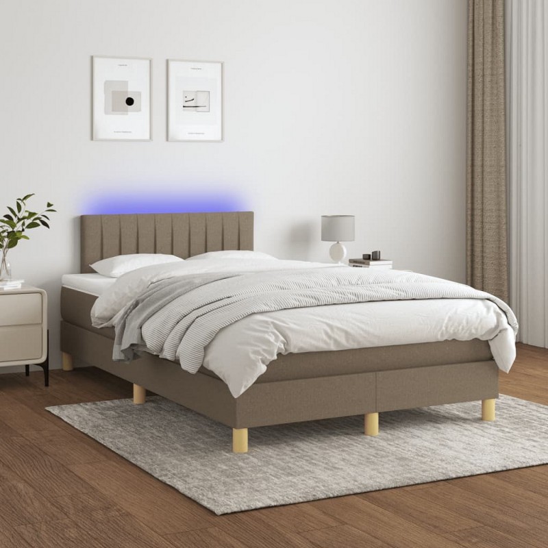 Acquista Letto a Molle con Materasso e LED Tortora 120x200cm in Tessuto con riferimento GHV-3133865 della ditta 