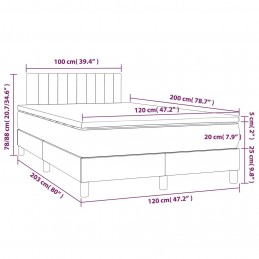 Acquista Letto a Molle con Materasso e LED Tortora 120x200cm in Tessuto con riferimento GHV-3133865 della ditta 