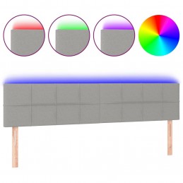 Acquista Testiera a LED Grigio Chiaro 160x5x78/88 cm in Tessuto con riferimento GHV-3121618 della ditta 