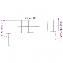 Acquista Testiera a LED Grigio Chiaro 160x5x78/88 cm in Tessuto con riferimento GHV-3121618 della ditta 