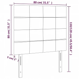 Acquista Testiera 2 pz Grigio Chiaro 80x5x78/88 cm in Tessuto con riferimento GHV-3116306 della ditta 