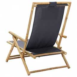 Acquista Sedia Reclinabile Relax Grigio Scuro in Bambù e Tessuto con riferimento GHV-313024 della ditta 
