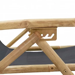 Acquista Sedia Reclinabile Relax Grigio Scuro in Bambù e Tessuto con riferimento GHV-313024 della ditta 