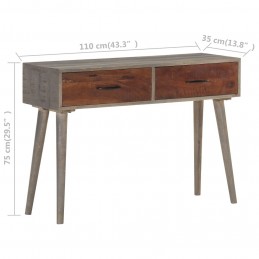 Acquista Tavolo Consolle Grigio 110x35x75 cm in Massello di Mango Grezzo con riferimento GHV-321807 della ditta 