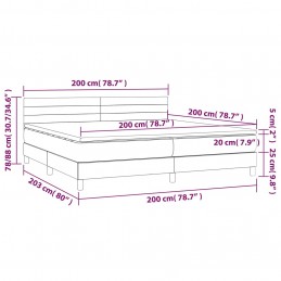 Acquista Giroletto a Molle con Materasso Grigio Chiaro 200x200cm Tessuto con riferimento GHV-3140721 della ditta 