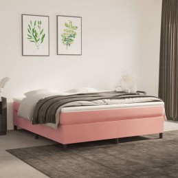 Acquista Giroletto a Molle con Materasso Rosa 180x200 cm in Velluto con riferimento GHV-3144698 della ditta 