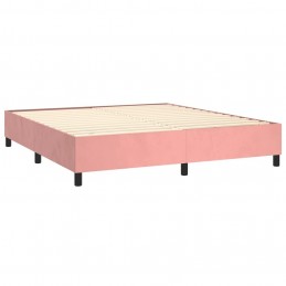 Acquista Giroletto a Molle con Materasso Rosa 180x200 cm in Velluto con riferimento GHV-3144698 della ditta 