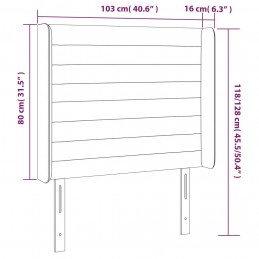 Acquista Testiera a LED Grigio Chiaro 103x16x118/128 cm in Tessuto con riferimento GHV-3124178 della ditta 