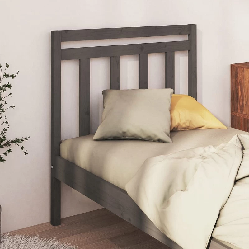 Acquista Testiera per Letto Grigia 106x4x100cm in Legno Massello di Pino con riferimento GHV-817777 della ditta 