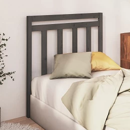 Acquista Testiera per Letto Grigia 106x4x100cm in Legno Massello di Pino con riferimento GHV-817777 della ditta 
