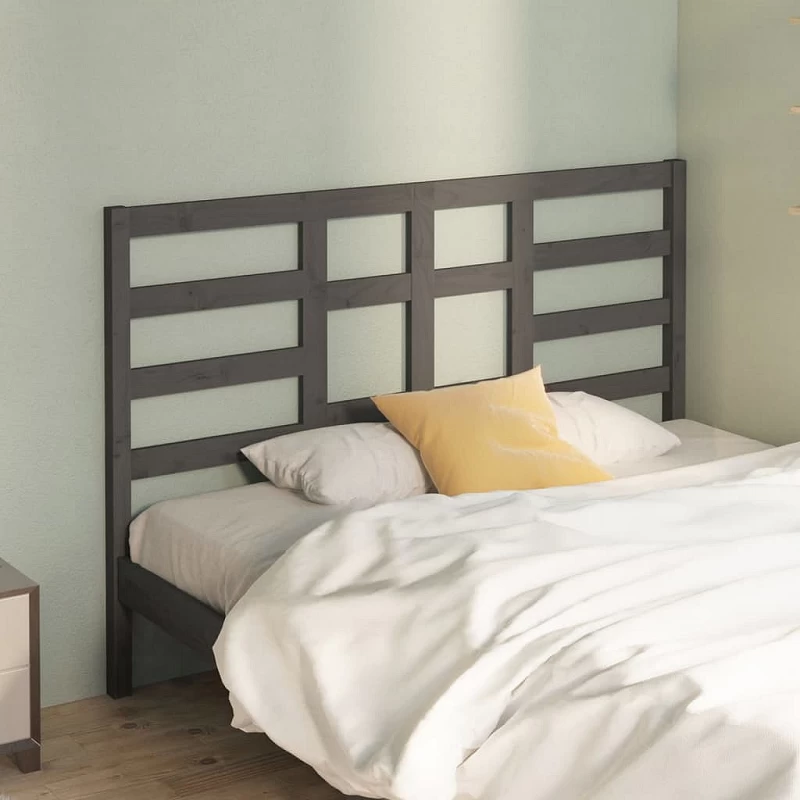 Acquista Testiera per Letto Grigia 156x4x104cm in Legno Massello di Pino con riferimento GHV-818147 della ditta 