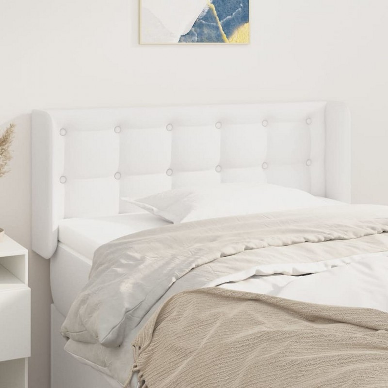 Acquista Testiera ad Orecchio Bianca 103x16x78/88 cm in Similpelle con riferimento GHV-3118853 della ditta 