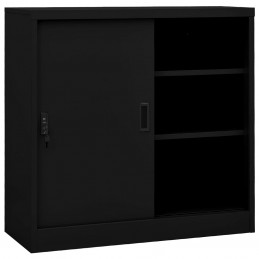 Acquista Armadio per Ufficio Anta Scorrevole Nero 90x40x90cm Acciaio con riferimento GHV-335952 della ditta 
