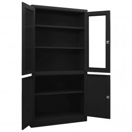 Acquista Armadio per Ufficio Nero 90x40x180 cm in Acciaio con riferimento GHV-335948 della ditta 