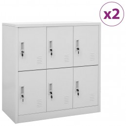 Acquista Armadietti con Chiave 2 pz Grigio Chiaro 90x45x92,5 cm Acciaio con riferimento GHV-3095231 della ditta 