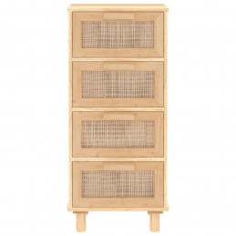 Acquista Credenza Marrone 40x30x90cm Legno Massello Pino Rattan Naturale con riferimento GHV-345644 della ditta 
