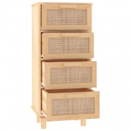 Acquista Credenza Marrone 40x30x90cm Legno Massello Pino Rattan Naturale con riferimento GHV-345644 della ditta 