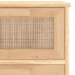 Acquista Credenza Marrone 40x30x90cm Legno Massello Pino Rattan Naturale con riferimento GHV-345644 della ditta 