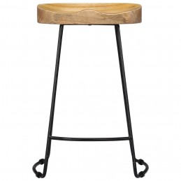 Acquista Sgabelli da Bar Gavin 2 pz in Legno Massello di Mango con riferimento GHV-247837 della ditta 