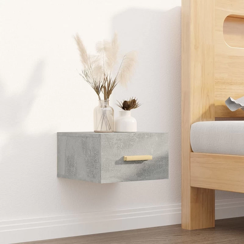 Acquista Comodino a Muro Grigio Cemento 35x35x20 cm con riferimento GHV-812842 della ditta 
