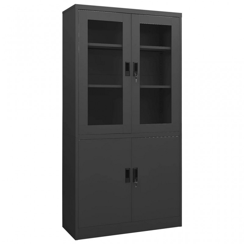 Acquista Armadio per Ufficio Antracite 90x40x180 cm in Acciaio con riferimento GHV-335949 della ditta 