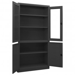 Acquista Armadio per Ufficio Antracite 90x40x180 cm in Acciaio con riferimento GHV-335949 della ditta 