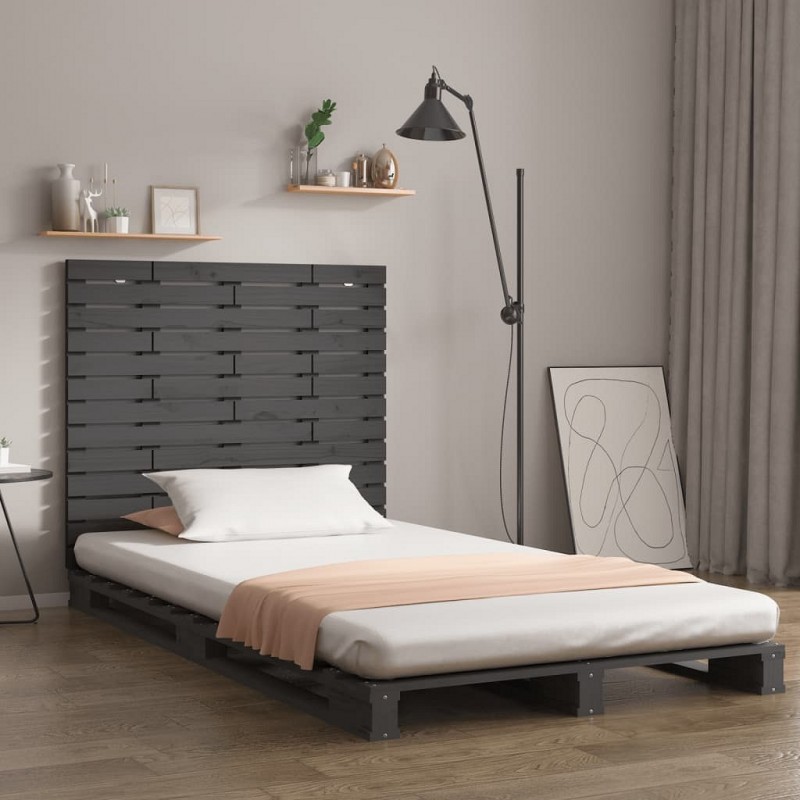 Acquista Testiera da Parete Grigia 146x3x91,5 cm Legno Massello di Pino con riferimento GHV-824685 della ditta 