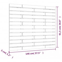 Acquista Testiera da Parete Grigia 146x3x91,5 cm Legno Massello di Pino con riferimento GHV-824685 della ditta 