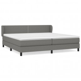 Acquista Giroletto a Molle con Materasso Grigio Scuro 200x200 cm Tessuto con riferimento GHV-3126190 della ditta 
