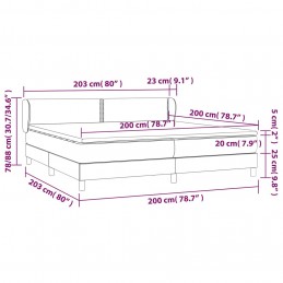 Acquista Giroletto a Molle con Materasso Grigio Scuro 200x200 cm Tessuto con riferimento GHV-3126190 della ditta 