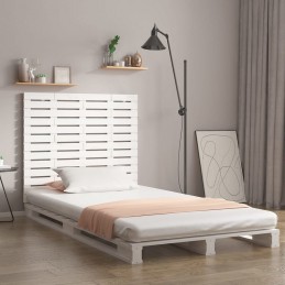 Acquista Testiera da Parete Bianca 81x3x91,5cm in Legno Massello di Pino con riferimento GHV-824694 della ditta 