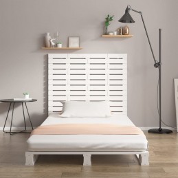 Acquista Testiera da Parete Bianca 81x3x91,5cm in Legno Massello di Pino con riferimento GHV-824694 della ditta 