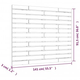 Acquista Testiera da Parete Bianca 141x3x91,5 cm Legno Massello di Pino con riferimento GHV-824709 della ditta 