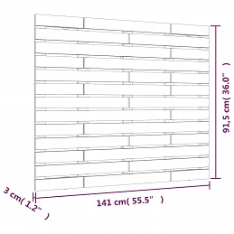 Acquista Testiera da Parete Grigia 141x3x91,5 cm Legno Massello di Pino con riferimento GHV-824710 della ditta 