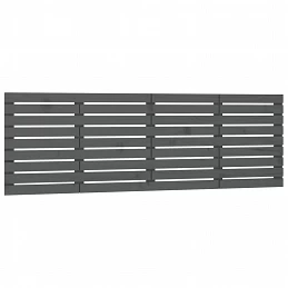 Acquista Testiera da Parete Grigia 206x3x63 cm in Legno Massello di Pino con riferimento GHV-824720 della ditta 